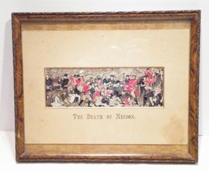 Scarce Victorian Stevengraph – Death of Nelson.