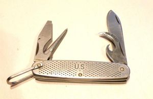 US Vietnam Era Military Survival Pocket Knife by Camillus 1970.