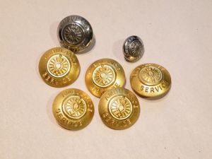 Various Vintage Ambulance Service Buttons.