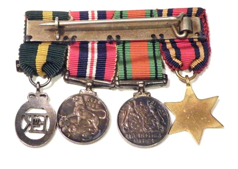 WW2 Miniature Medal Bar with QEII Officers Territorial Efficiency — image 3