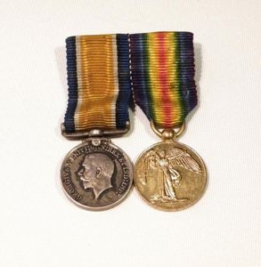 WW1 Era Miniature Medal Mounted Pair