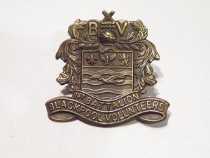 Scarce WW1 Blackpool Volunteers Cap Badge.