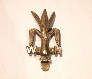 WW1 Welsh Horse Cap Badge.