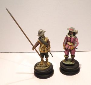 Two Vintage Hand Painted Figures – Cavalier and Roundhead