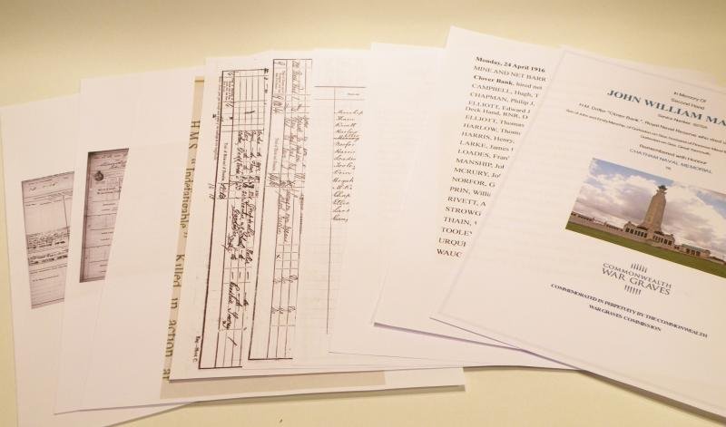 WW1 Medal Trio to Manship RNR. Killed by Mine 1916 — image 9