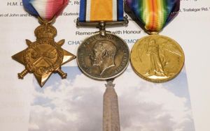 WW1 Medal Trio to Manship RNR. Killed by Mine 1916