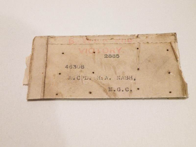 WW1 Medal Pair to Nash MGC – KIA 1st Day Passchendaele. — image 5