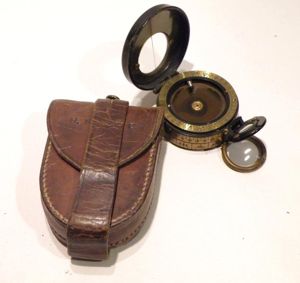 WW1 Officers Compass in Case.