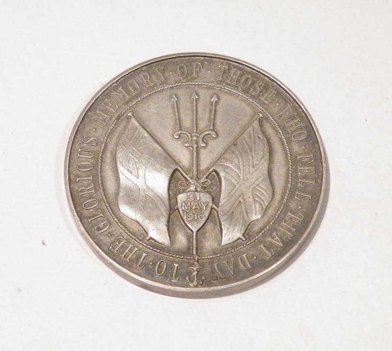Large Size Solid Silver Battle of Jutland Medallion.
