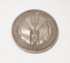 Large Size Solid Silver Battle of Jutland Medallion.