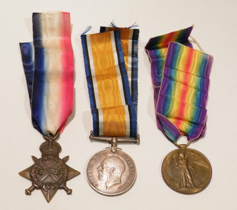 1914/15 Star Trio to Mower Royal Navy Sick Birth. Died 1918. — image 2