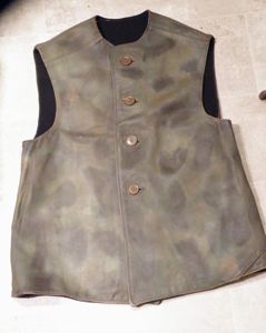 Scarce WW2 Lether Jerkin Camouflage Pattern.