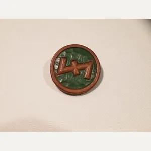 1930's German Wolfsangle Rune Day Badge.