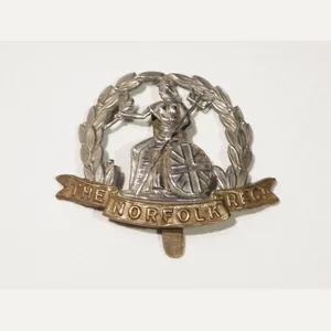 WW1 Era Norfolk Regiment Cap Badge.