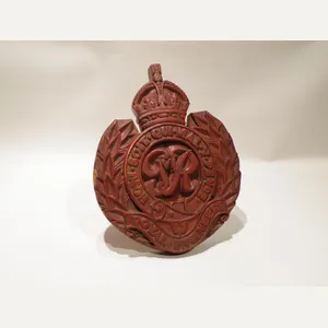 George VI Royal Engineers Wood Plaque with Back Stand