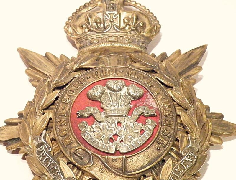 Edwardian Leinster Regiment Officers Helmet Plate. — image 2