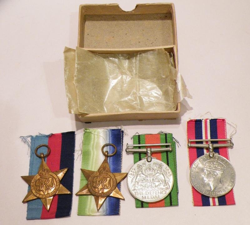 WW2 Medal Group 4 to Lieut Morris KIA HM Submarine Thames 1940. — image 2