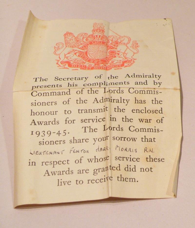 WW2 Medal Group 4 to Lieut Morris KIA HM Submarine Thames 1940. — image 4