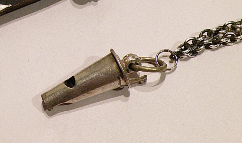 Victorian Infantry Officers Whistle, Chains Belt Mounts and Badge — image 8
