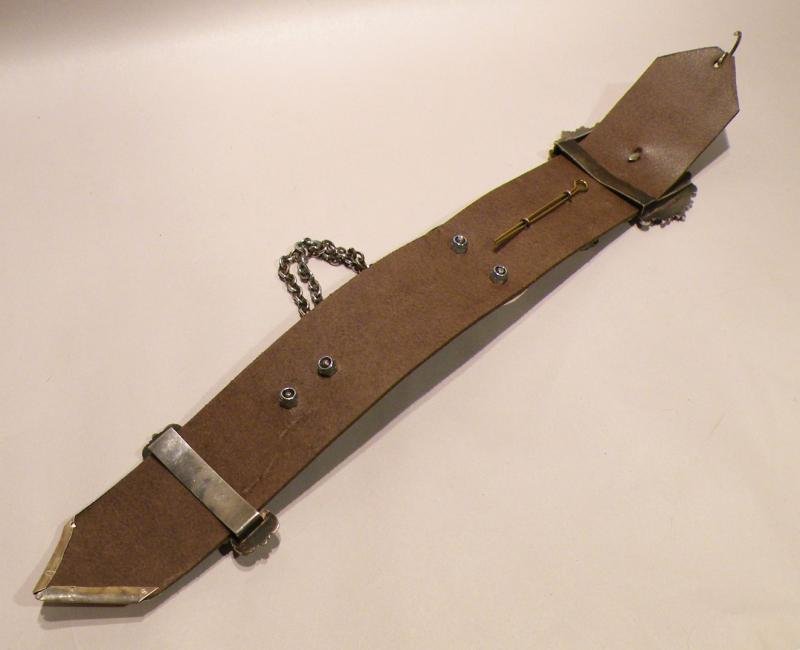 Victorian Infantry Officers Whistle, Chains Belt Mounts and Badge — image 9