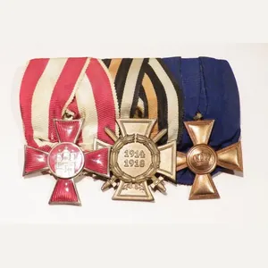WW1 German Hanseatic Cross Group of 3