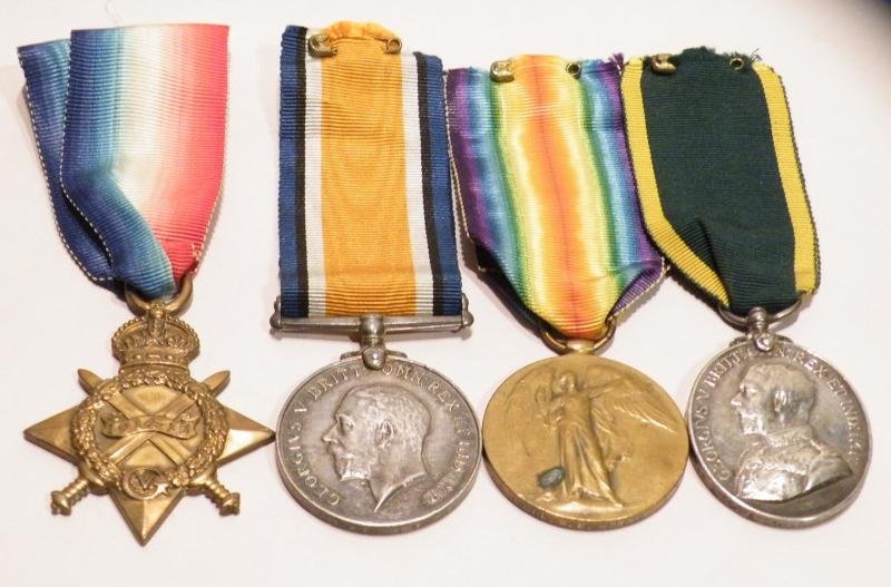 WW1 Territorial Force Medal Group to Rowney RE Sig Coy. — image 2