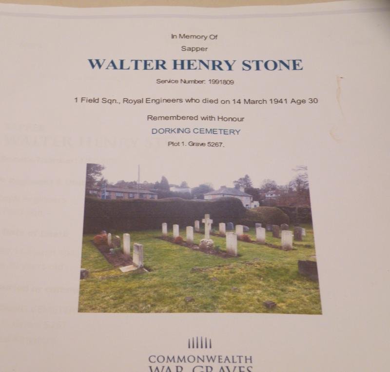 WW2 Medal Trio to Sapper Stone RE Accidently Killed 1941. — image 4