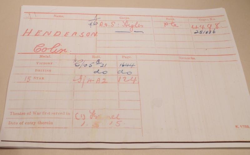 WW1 Pair to Henderson A & S H 1/6th (Renfrewshire) Battalion. — image 2