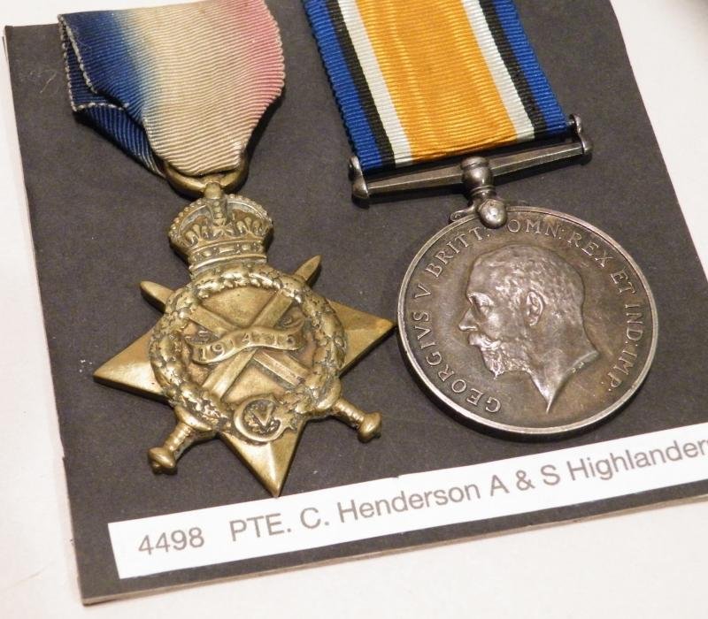 WW1 Pair to Henderson A & S H 1/6th (Renfrewshire) Battalion. — image 3