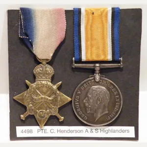 WW1 Pair to Henderson A & S H 1/6th (Renfrewshire) …