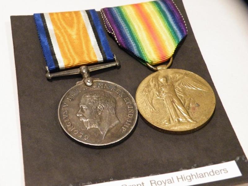 WW1 Medal Pair to Grant 1/7th Black Watch. — image 2