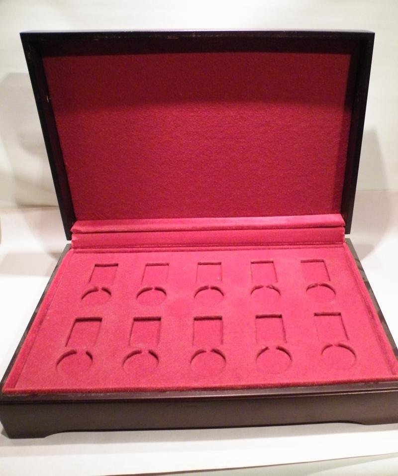 Handy Wood Cased Medal Display/Storage Box