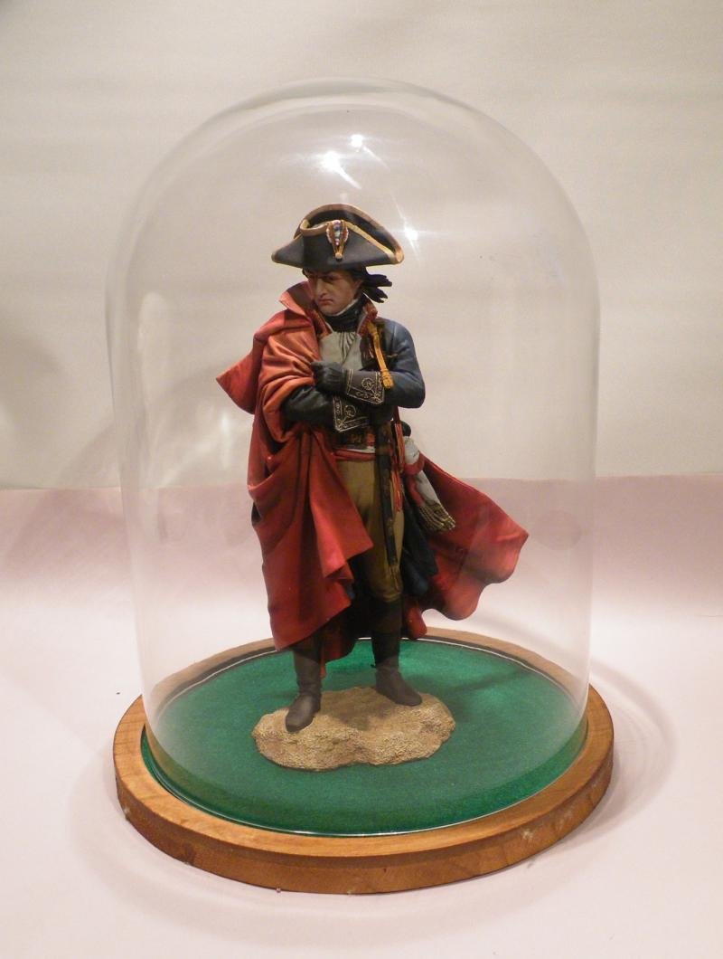 Very Detailed Model of Napoleon Bonaparte under Glass Dome