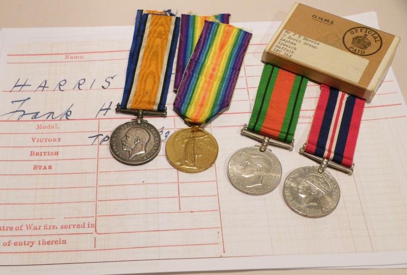 WW1 & WW2 Family Medals to Harris London Irish & RAF.