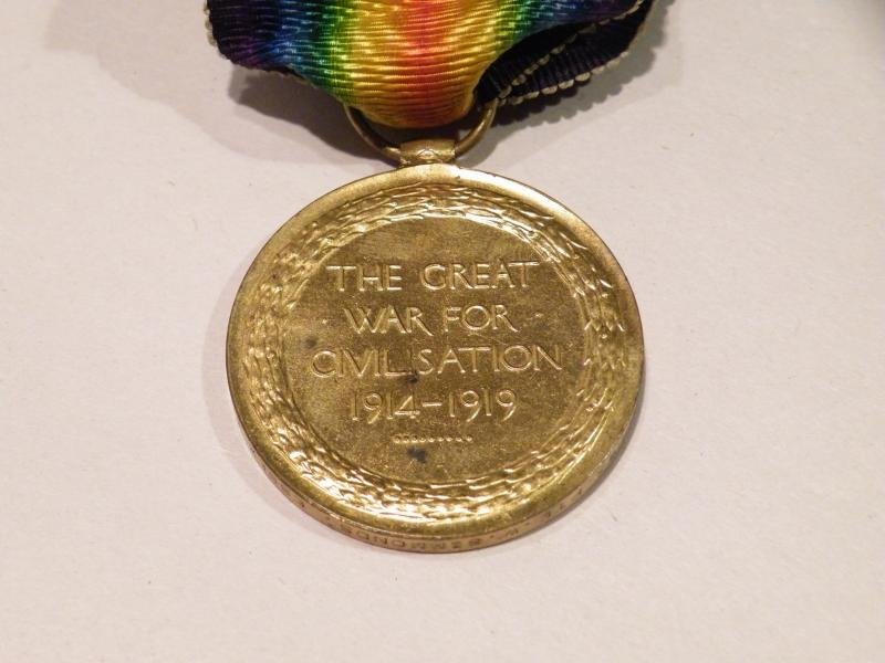 WW1 Victory Medal Simmonds Essex Reg - Killed Gallipoli. — image 3