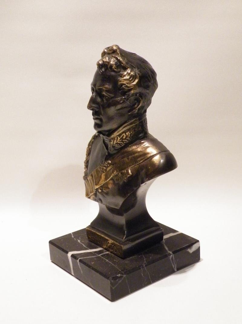 Vintage Polished Bronze Bust of Wellington — image 2