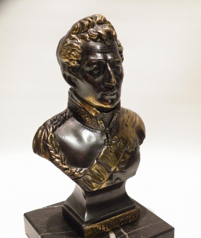 Vintage Polished Bronze Bust of Wellington — image 4
