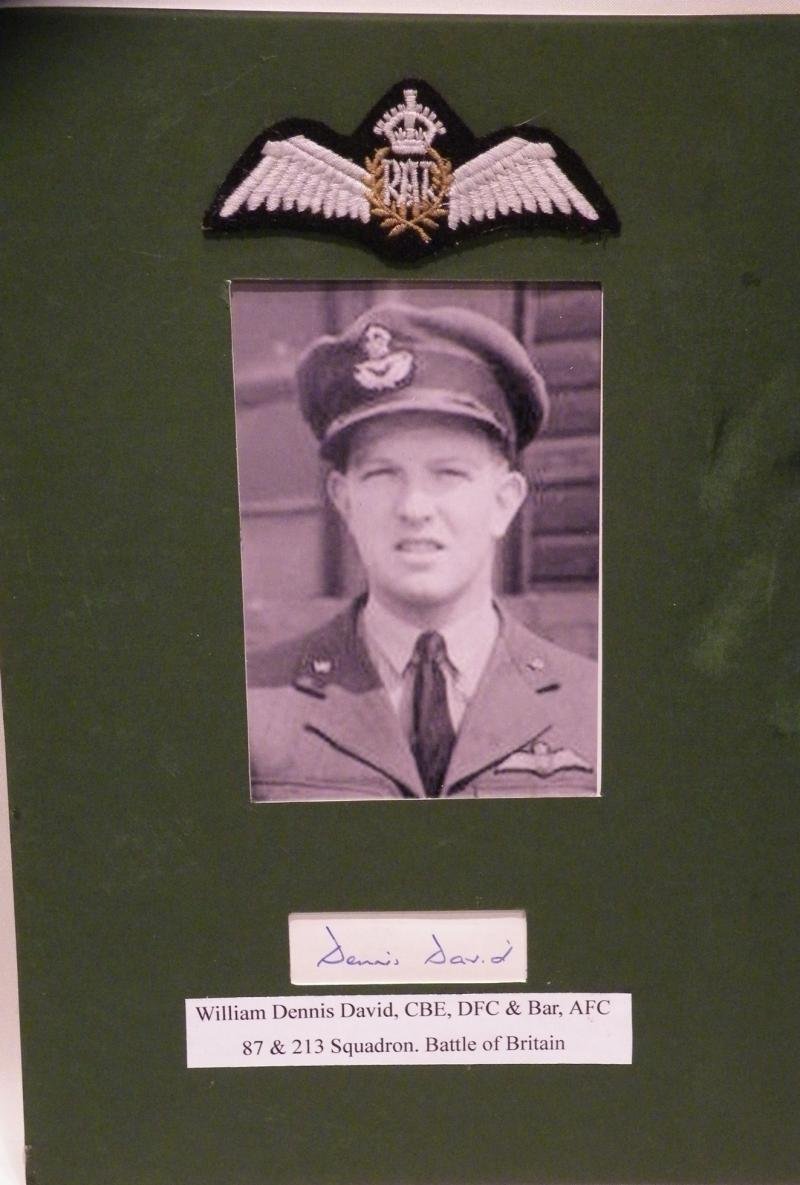 Original Signature of Dennis David – Battle of Britain Pilot.