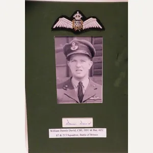 Original Signature of Dennis David – Battle of Britain Pilot.