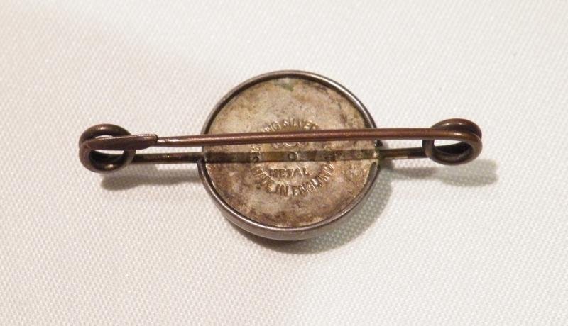 WW1 Era Canadian Button Silver Sweetheart Brooch — image 2
