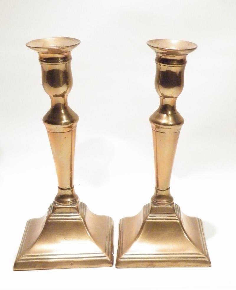 Pair of 18th Century Bronze Candlesticks. — image 2