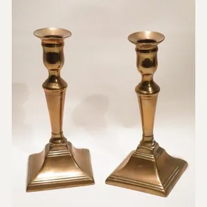 Pair of 18th Century Bronze Candlesticks.