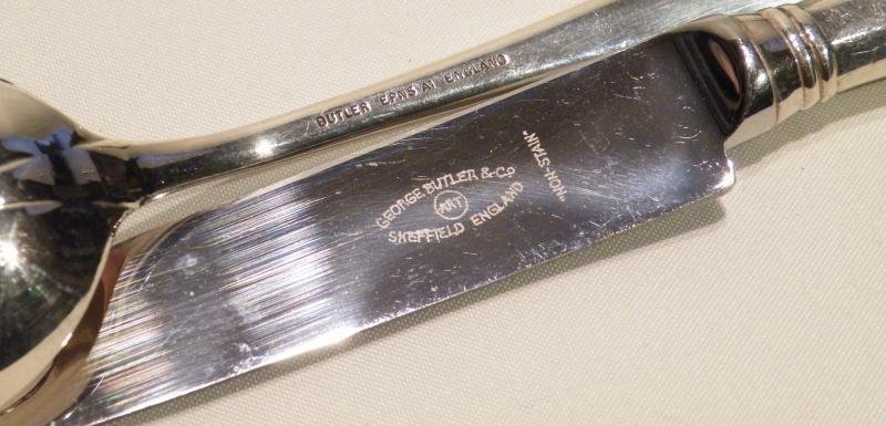 Stunning Butler of Sheffield A1 Plate set of Cutlery Pistol Grip & Rat Tail — image 8