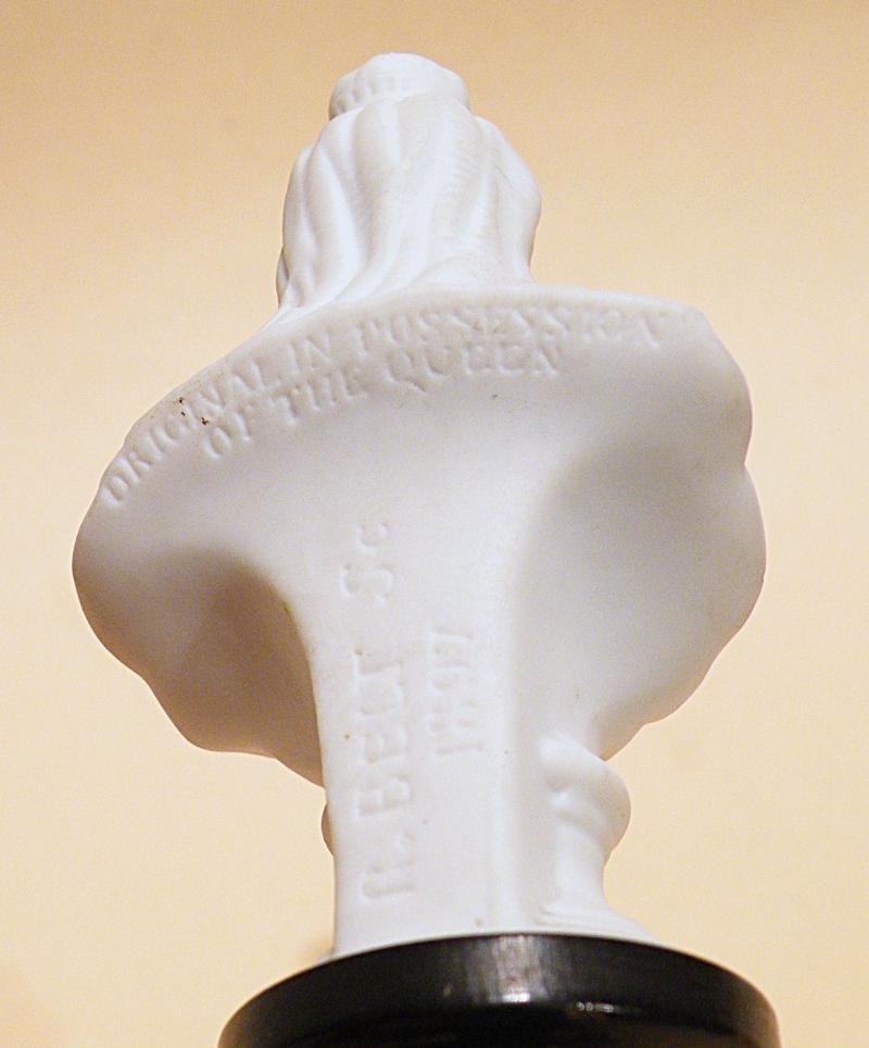 Antique Parian Bust of Queen Victoria Dated 1897 — image 5