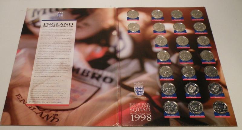 1998 Official England Squad Medal Collection – Complete — image 2