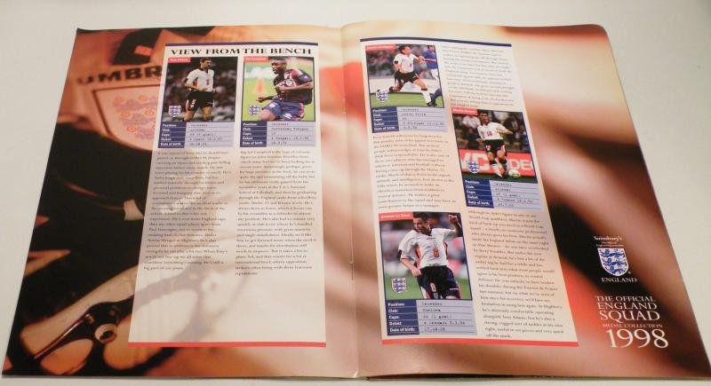 1998 Official England Squad Medal Collection – Complete — image 3