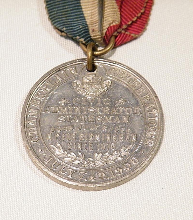 1906 Dated Joseph Chamberlain M.P. Statesman Birmingham Medal — image 5