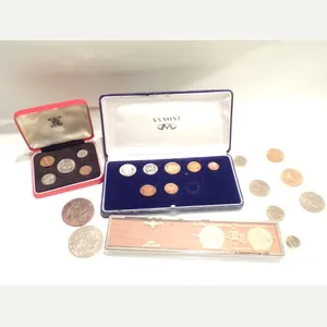Collection of Mixed World Mainly Cased Vintage Coinage