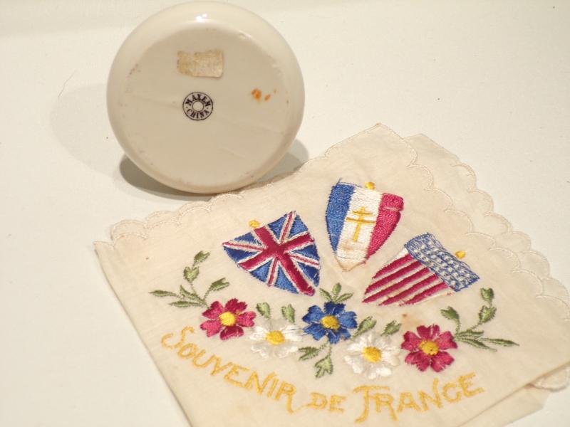 WW1 Era Allies Silk Handkerchief Plus a Crested Ware Jug — image 2