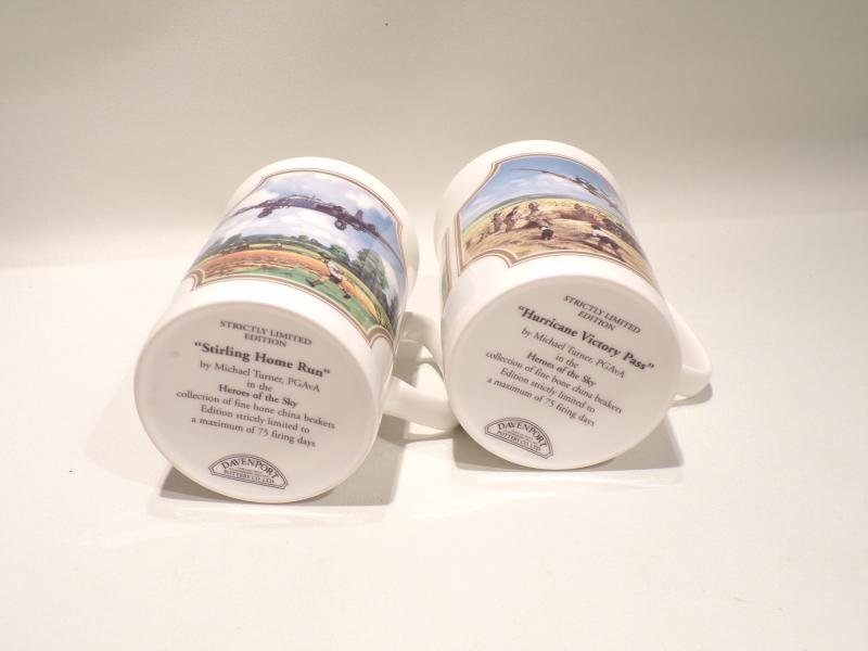Pair Davenport Porcelain Mugs – Heroes of the Skys. — image 3